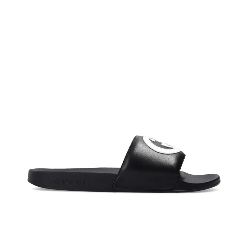 GUCCI Slide 'Interlocking G Black'-1