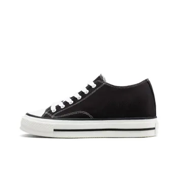 He Jinchang Canvas Shoes Women's Low Top Black
