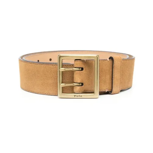 Polo Ralph Lauren Logo Pin Buckle Leather Belts Women's Brown