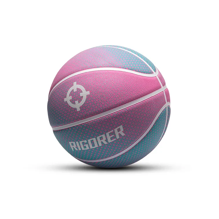 RIGORER Gradient Color Series Rubber Basketball Rose Red Size 7 Ball Training Match Unisex-1