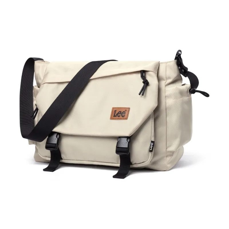Lee Oxford Crossbody Bag, Travel Messenger Bag Regular Unisex Black/Khaki-8