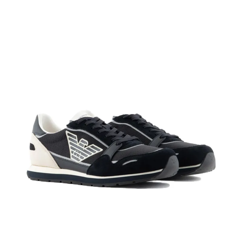 EMPORIO ARMANI Low Top Casual Shoes Men's Navy-1