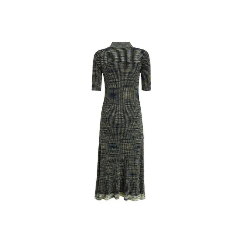 PROENZA SCHOULER Space Dye Ribbed Knit Polo Dress-1