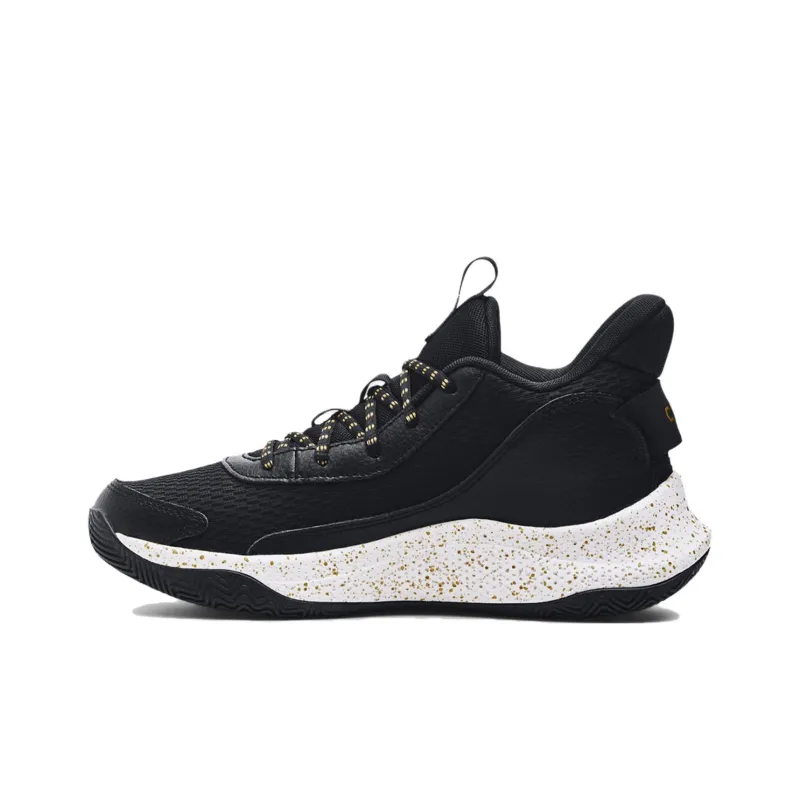 Under Armour Curry 3 Slip Resistant Breathable Mid Top Basketball Shoes Men's Black-0