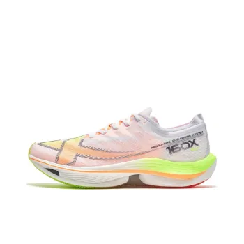 XTEP Racing 160X 5.0 Cushioning Wear Resistant Low Top Running Shoes Men's White Green Orange