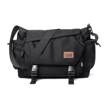 Lee Oxford Crossbody Bag, Travel Messenger Bag Regular Unisex Black/Khaki