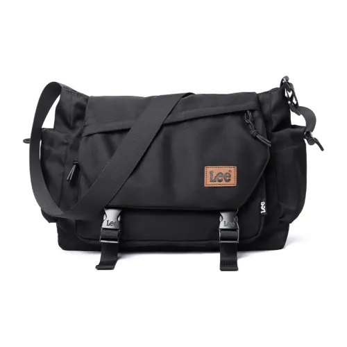 Lee Oxford Crossbody Bag, Travel Messenger Bag Regular Unisex Black/Khaki
