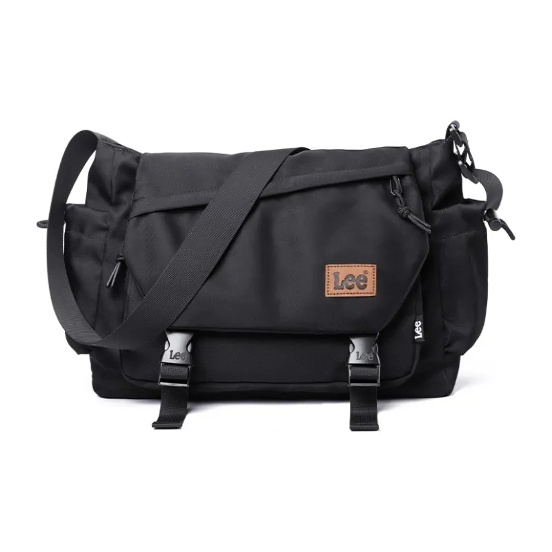 Lee Oxford Crossbody Bag, Travel Messenger Bag Regular Unisex Black/Khaki-0
