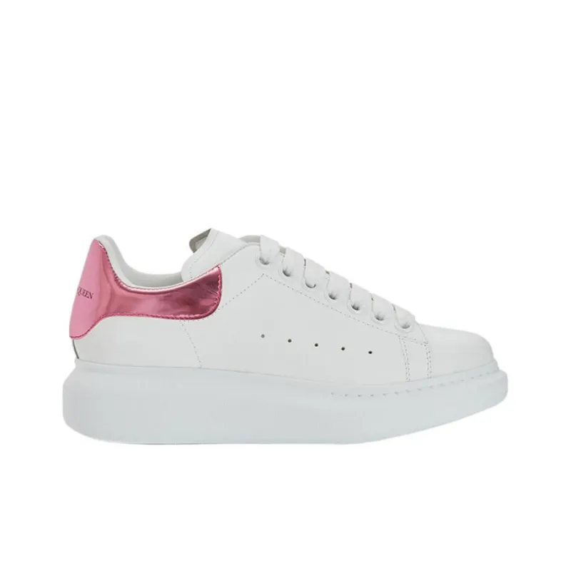 Alexander McQueen Oversized Sneaker 'White Pink Metallic' Women's-1
