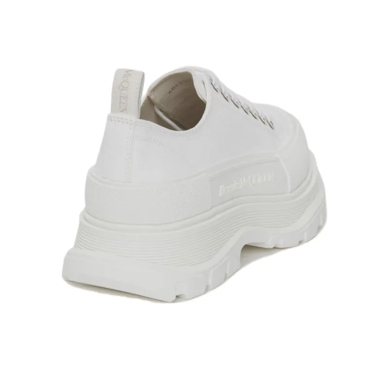 Alexander McQueen Tread Slick Low Lace Up 'White'-3
