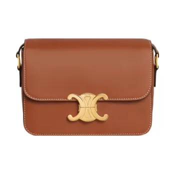 CELINE Calfskin Crossbody Bags Shoulder Bags Regular Women's Brown