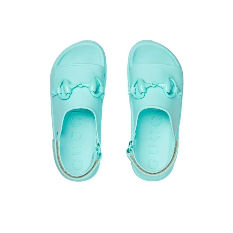 GUCCI Interlocking G Platform Sandal Blue Women's-2