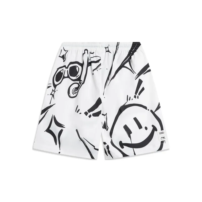 LINING Casual Shorts Men Ivory All Over Print-1
