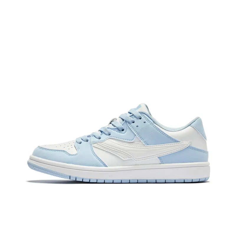 QIAODAN Skateboard Shoes Women's Low Top White Blue-0