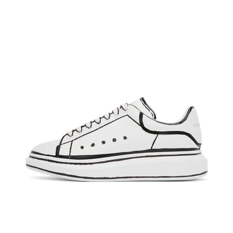 Alexander McQueen Oversized White Black Outline-0