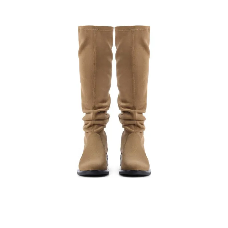 BELLE Knee high Boots 3.5CM Women's Sandstone Brown, Meteorite Black-3