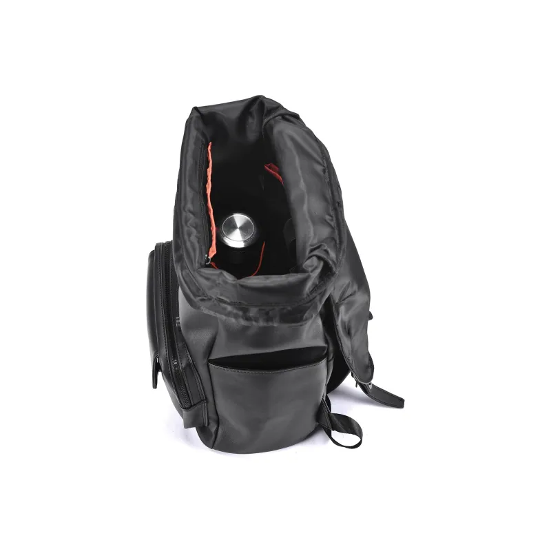 ONRF PVC Laptop Bag Backpack Large Size Unisex Cool Black-2