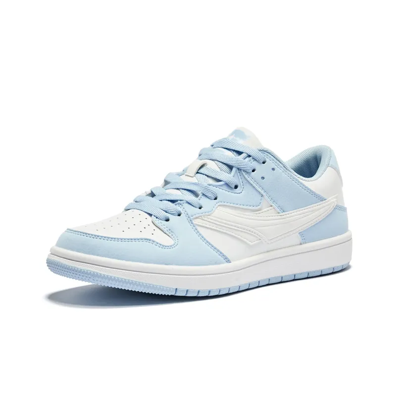 QIAODAN Skateboard Shoes Women's Low Top White Blue-1