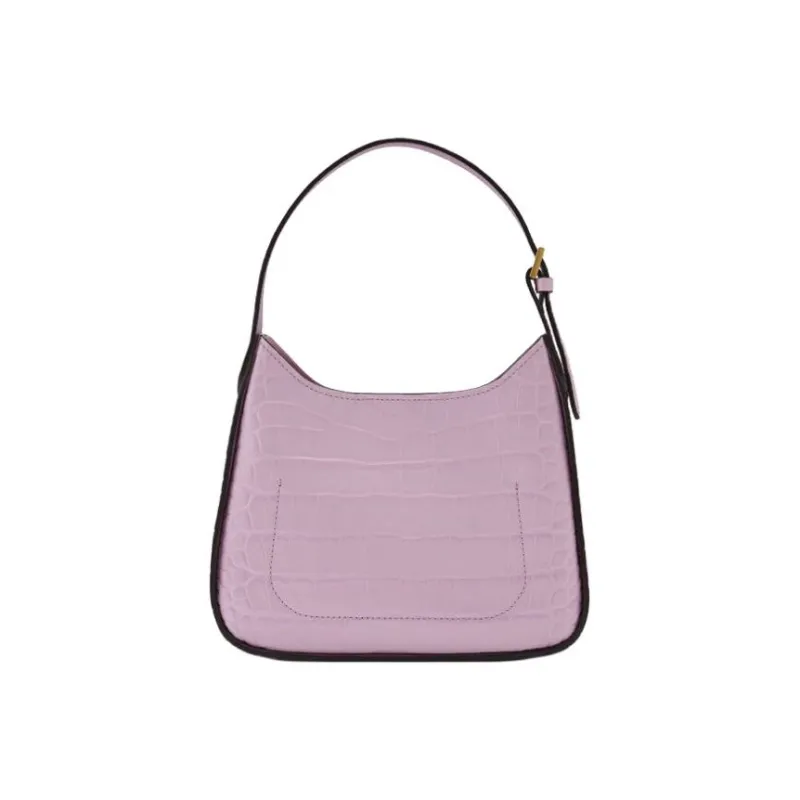HAZZYS Cow Leather Shoulder Bag Medium Size Women's Lavender-4