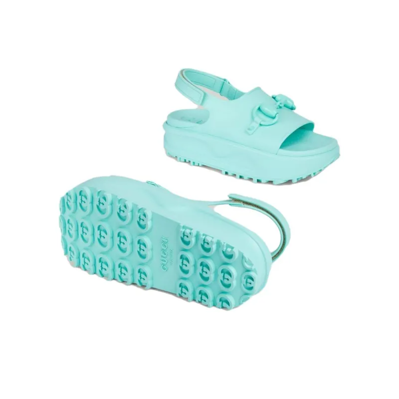 GUCCI Interlocking G Platform Sandal Blue Women's-4