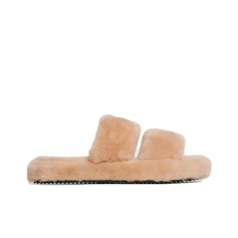 CELINE Triomphe Slide Slippers Women's Light Pink Red-1