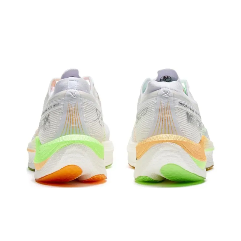 XTEP Racing 160X 5.0 Cushioning Wear-Resistant Low-Top Running Shoes Women's White Orange-4