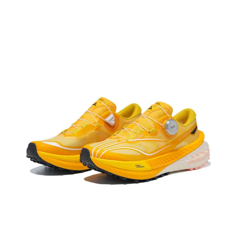 LiNing Dilu Cushioned Slip-Resistant Low-Top Trail Running Shoes Women's Chrome-Gold-2