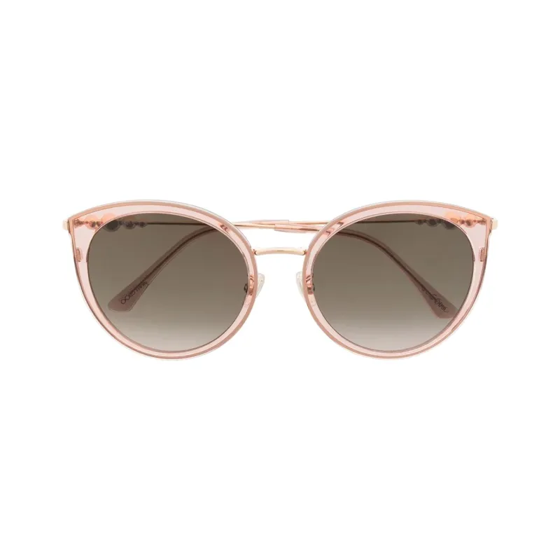 Jimmy Choo Steel PVC Aviator Sunglasses Women's Pink-1
