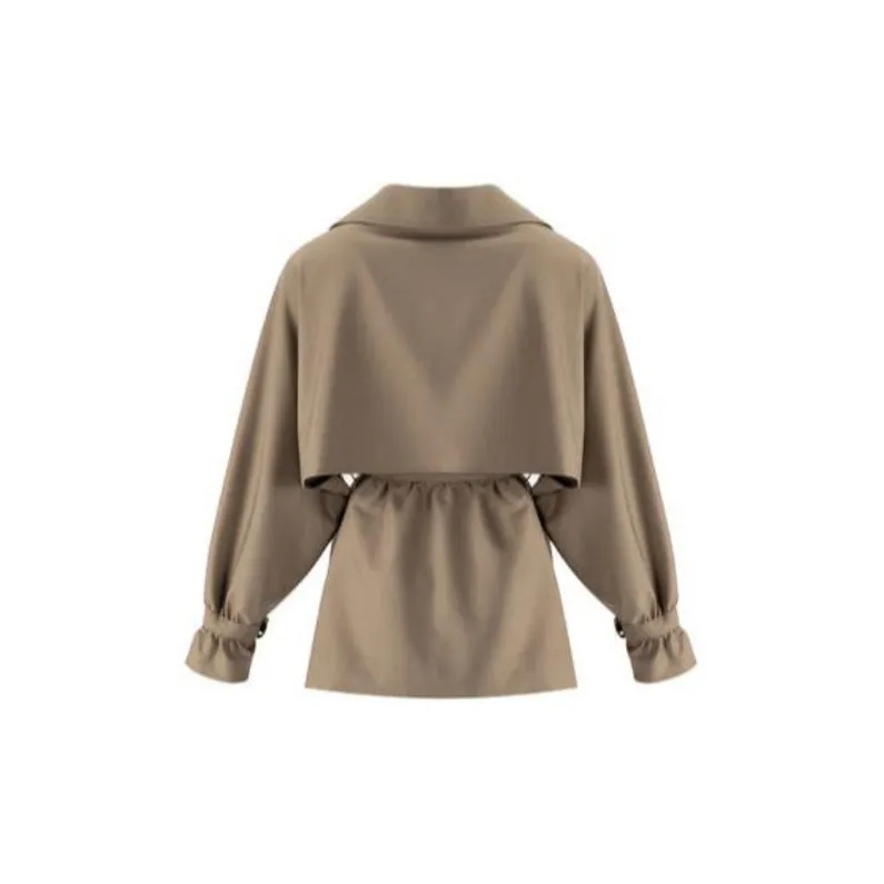 Lagogo Trench Coats Women's Coffee U1-1