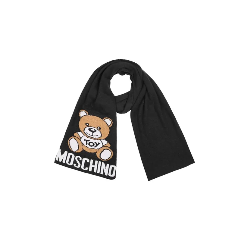 MOSCHINO Knit Scarves Unisex Gray-1