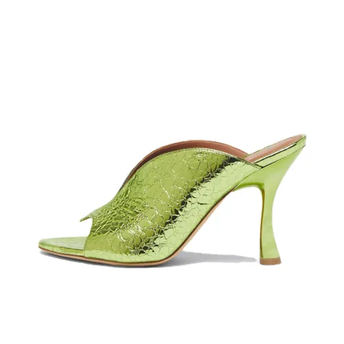Malone Souliers Henri Slide Slippers 9cm Women's Green