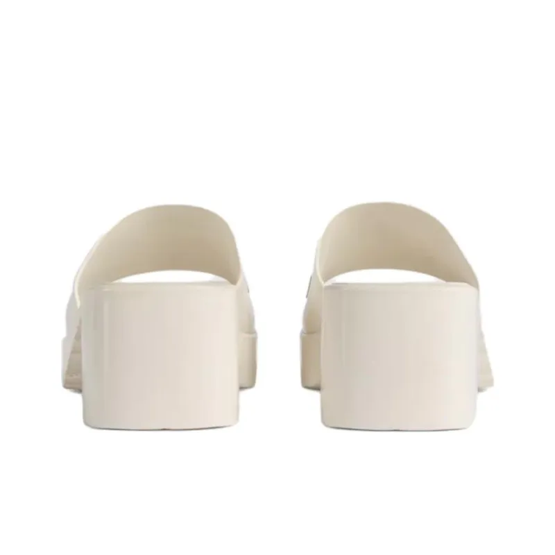 GUCCI 60mm Slide Sandal White Rubber Women's-2