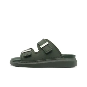 Alexander McQueen Hybrid Double Buckle Sandal Khaki