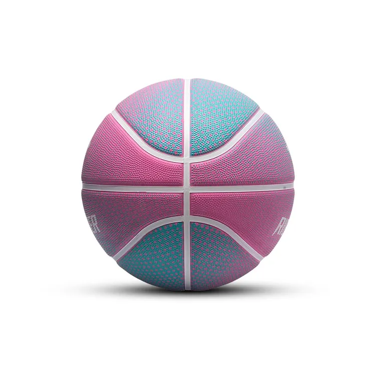 RIGORER Gradient Color Series Rubber Basketball Rose Red Size 7 Ball Training Match Unisex-3