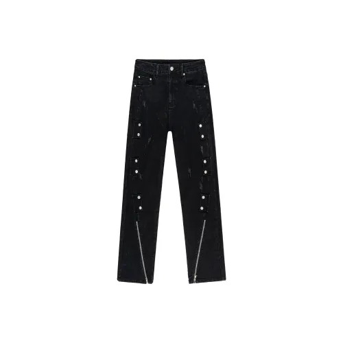 XINYINSU Jeans Unisex Washed Black