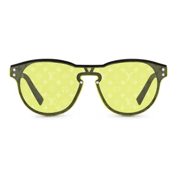 LOUIS VUITTON Irregular Shape Sunglasses Men's Black