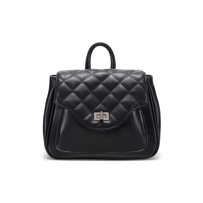 UNITE STAR PU Chain Bag Backpack Small Size Women's Black-1