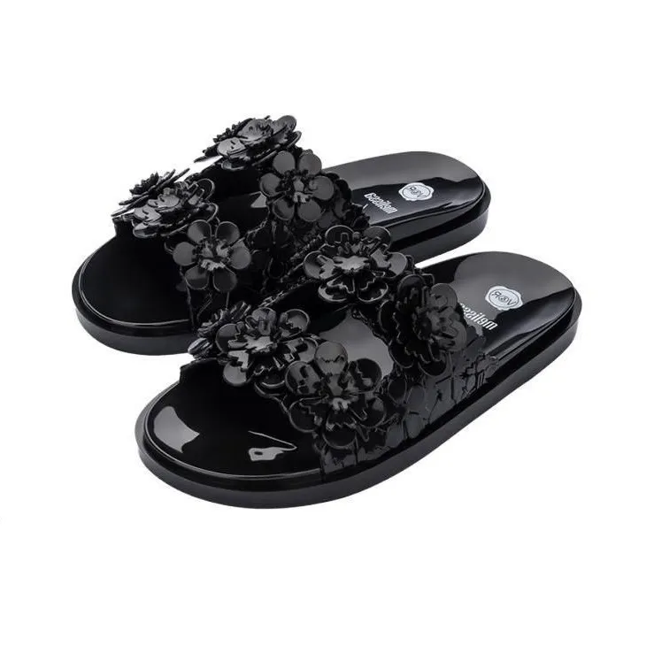 Melissa Slide Slippers Women's Black/Beige Brown/Purple/Pink/Green-1