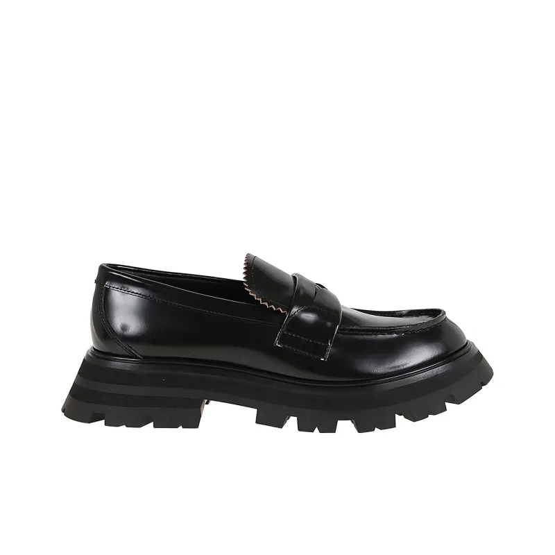 Alexander McQueen Wander Leather Loafers 'Core Black' Women's-1