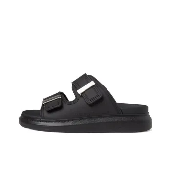 Alexander McQueen Logo Engraved Flatform Sandals Women's