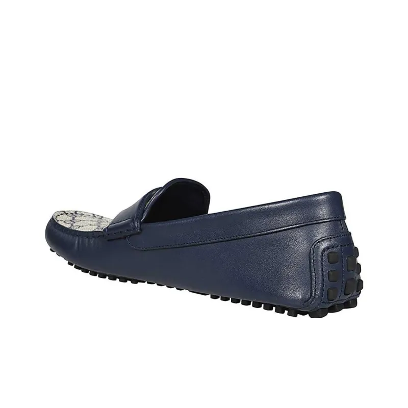GUCCI Gommino Loafers Men Blue-3