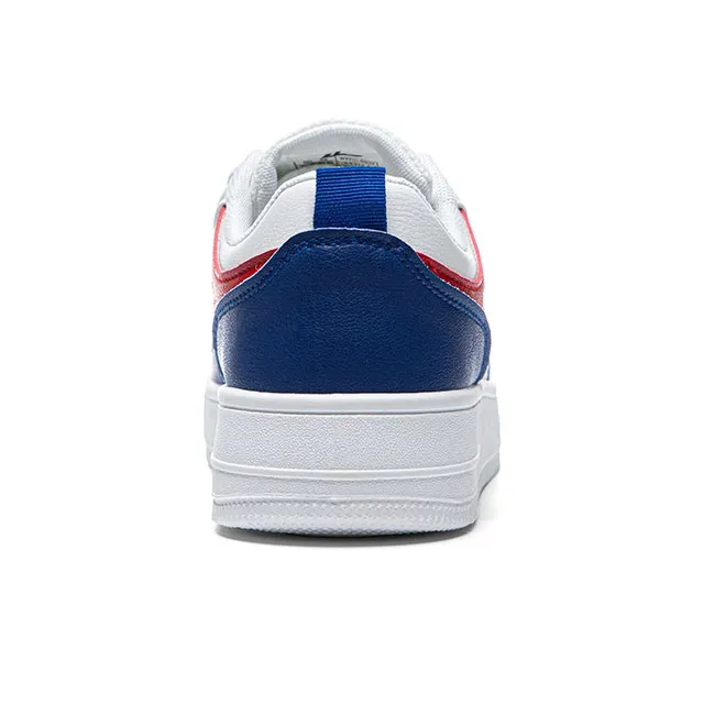 Warrior Wear resistant And Lightweight Low Top Skateboard Shoes Men's White Blue Red-2