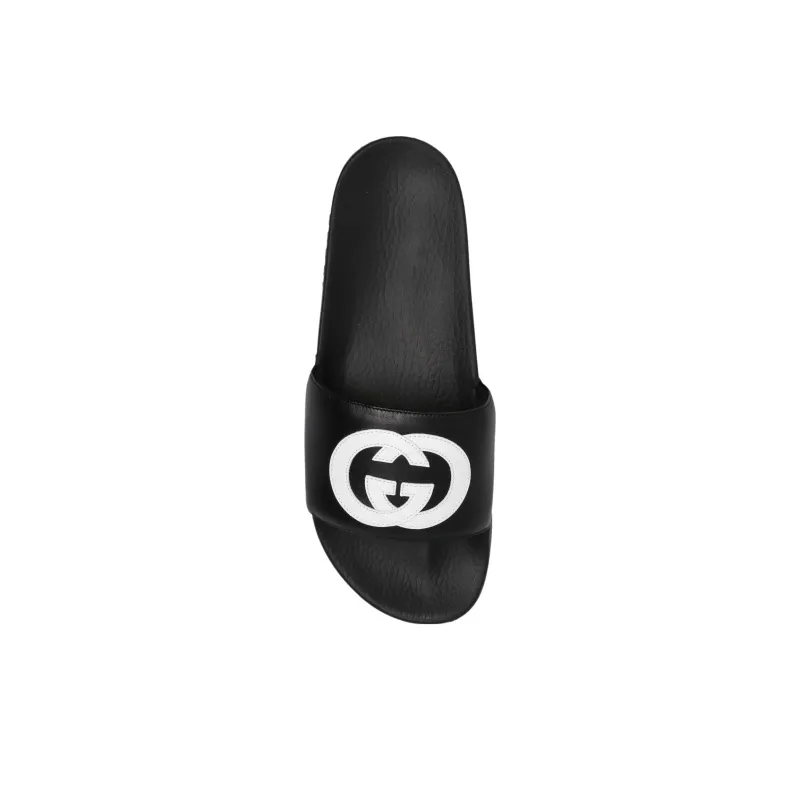GUCCI Slide 'Interlocking G Black'-4