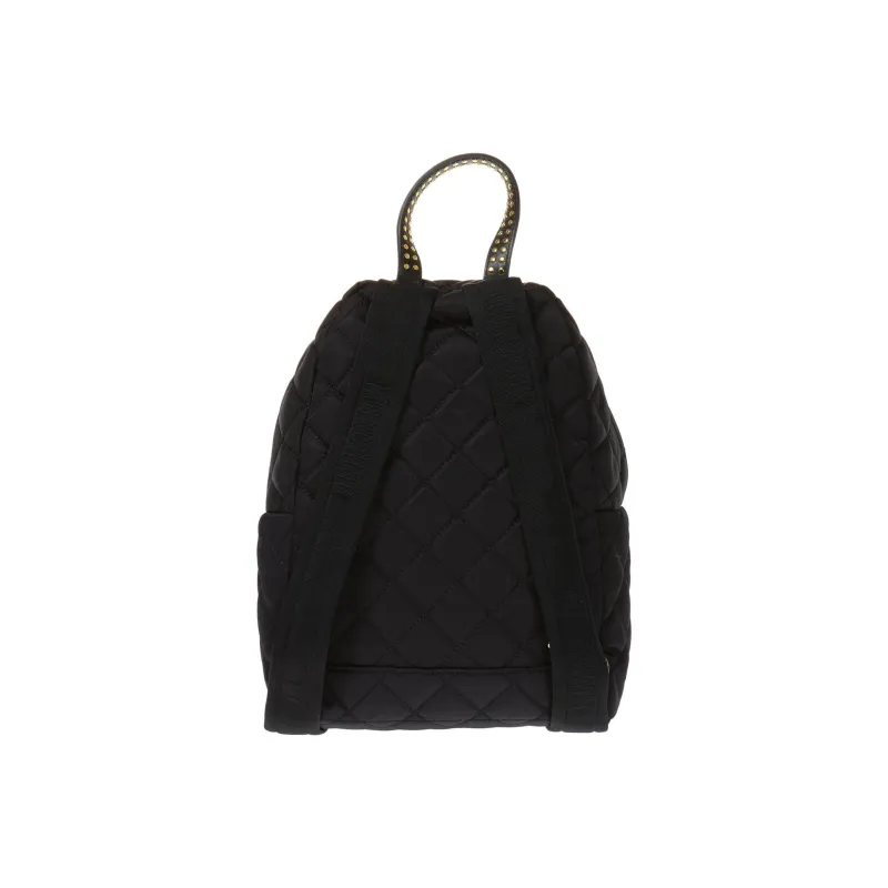 MOSCHINO Polyamide With Leather Backpack Unisex Black-2