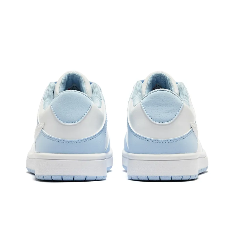 QIAODAN Skateboard Shoes Women's Low Top White Blue-3