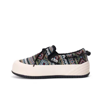 Joy&Mario Loafers Women's Low Top Black/Khaki/Red