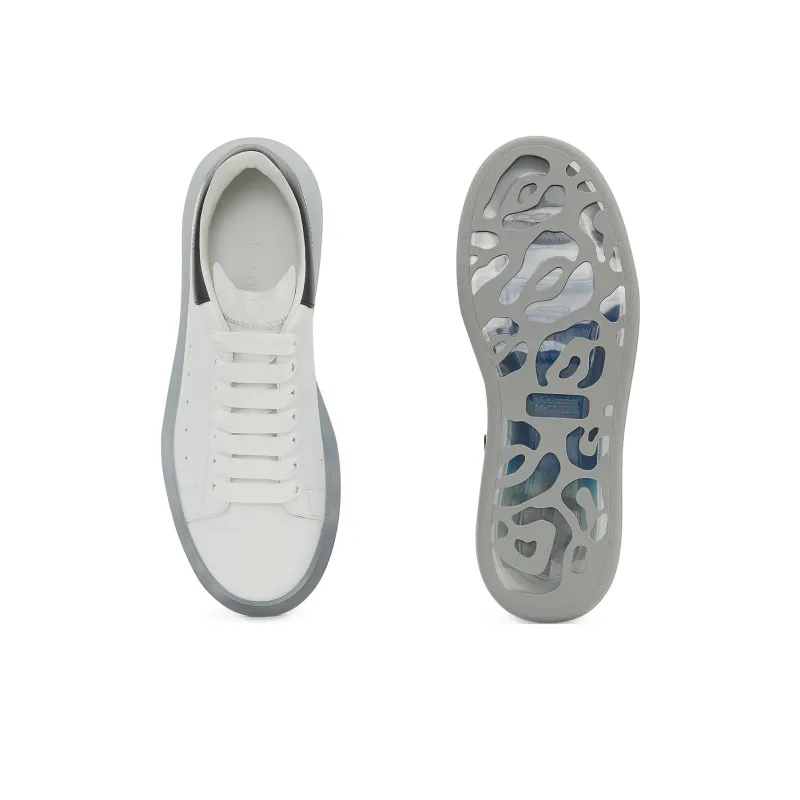 Alexander McQueen Oversized Clear Sole White Navy Blue-4