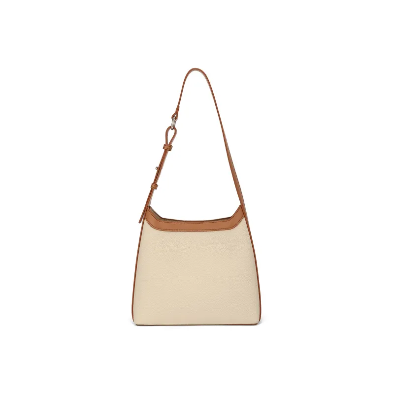 MEXICAN Cow Leather Tote Bag, Shopping Bag, Shoulder Bag Regular Women's Ecru & Brown-2