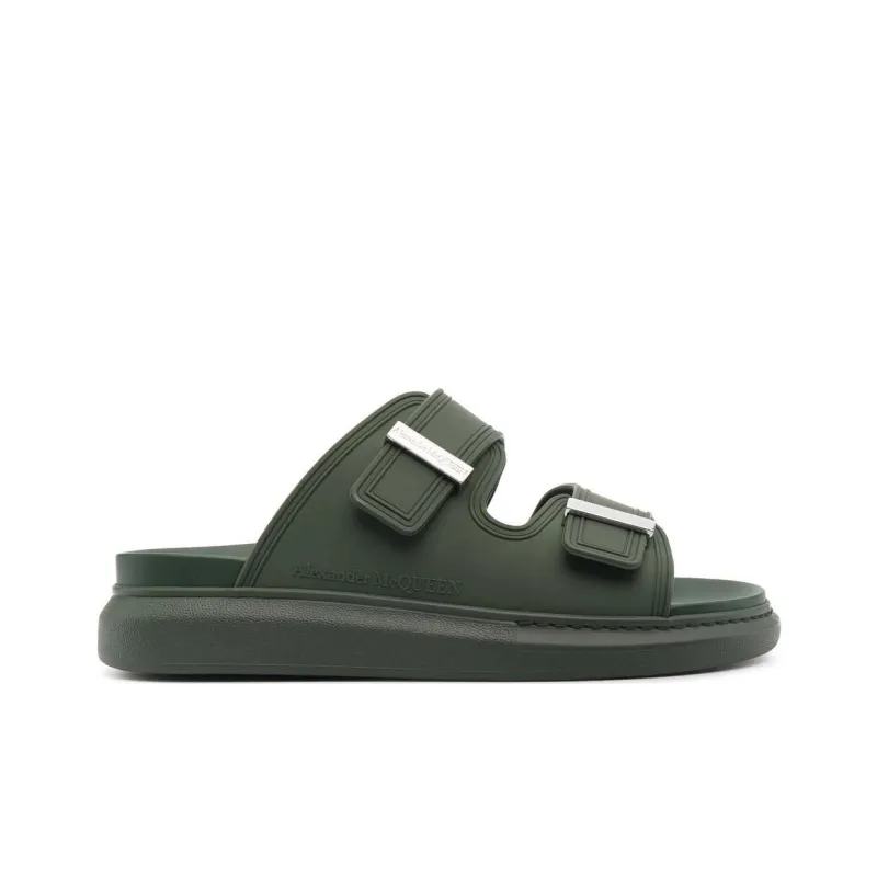 Alexander McQueen Hybrid Double Buckle Sandal Khaki-1