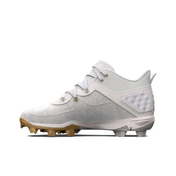 Under Armour Harper 8 Cushioning, Abrasion Resistant, Slip Resistant Mid Top Training Shoes Men's White Gold